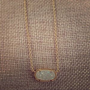 Rose gold druzy necklace